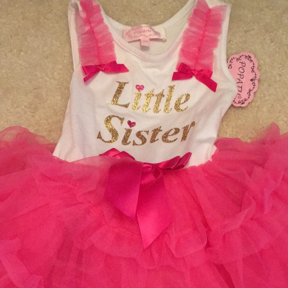 Little Sister dress with attached tutu